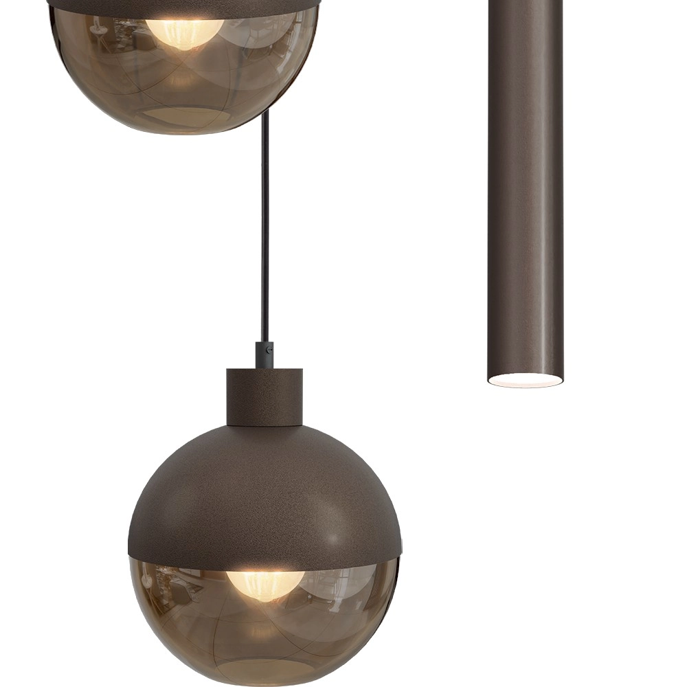 3-light pendant lamp Opera Ø 35cm cocoa Masterlight 8718121424286