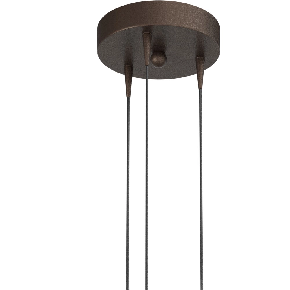 3-light pendant lamp Talana cocoa brown Ø 17cm DTW Masterlight 8718121356440