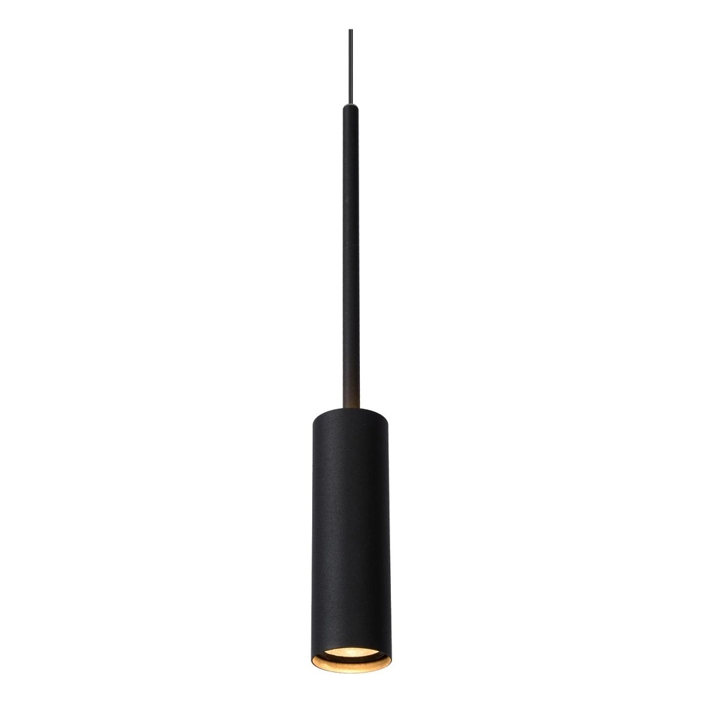 3-light design pendant lamp Tubule Black Lucide 5411212241863
