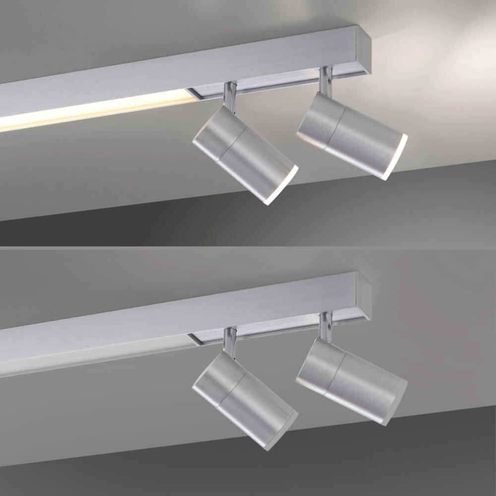 Sleek ceiling lamp Pure Lines Spot aluminum Paul Neuhaus 4012248366370