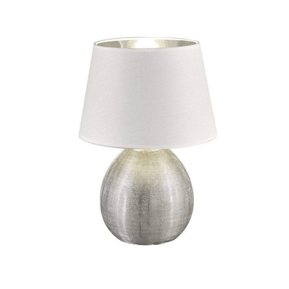 Table lamp Luxor 35cm silver with white
