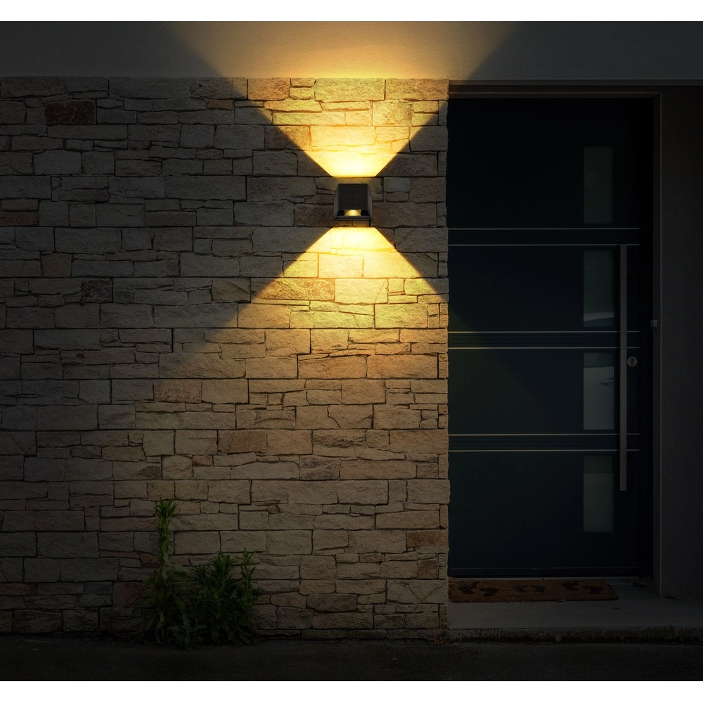 Solar wall lamp Helion Black Globo 9007371448012