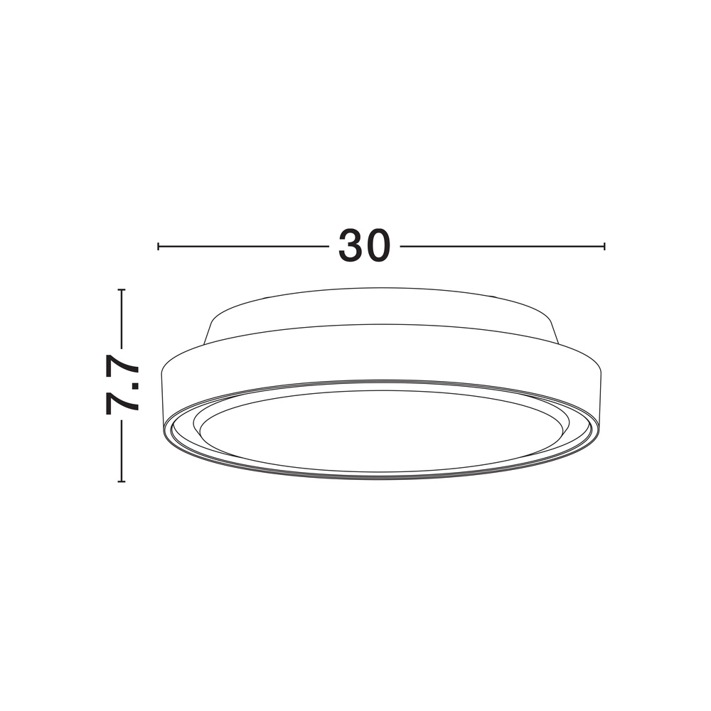 Ceiling lamp Sky Ø 30cm black Lyora 5212017453693