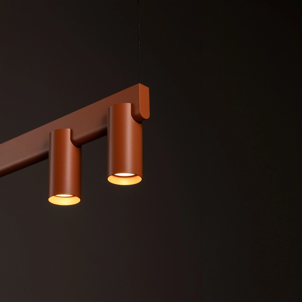 Design pendant lamp Fourty 8-light terracotta