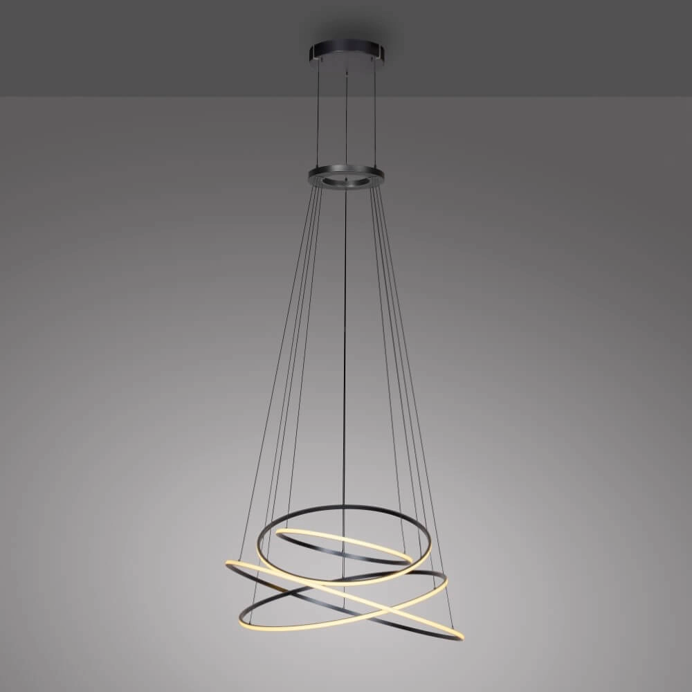 Design hanging lamp Pure E-Flying Rings gray Paul Neuhaus 4012248384466