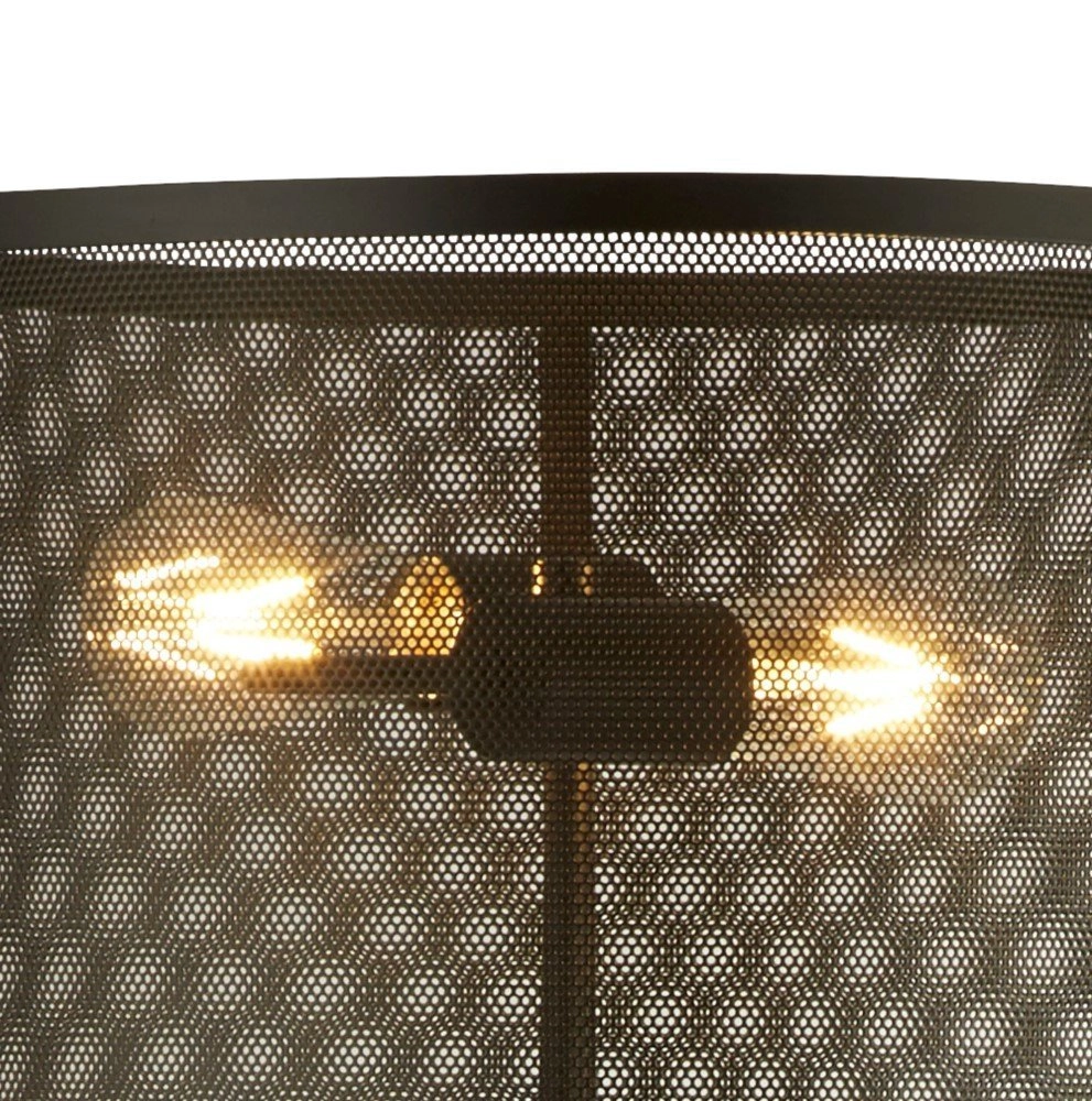Black floor lamp Fishnet Searchlight 5053423140735