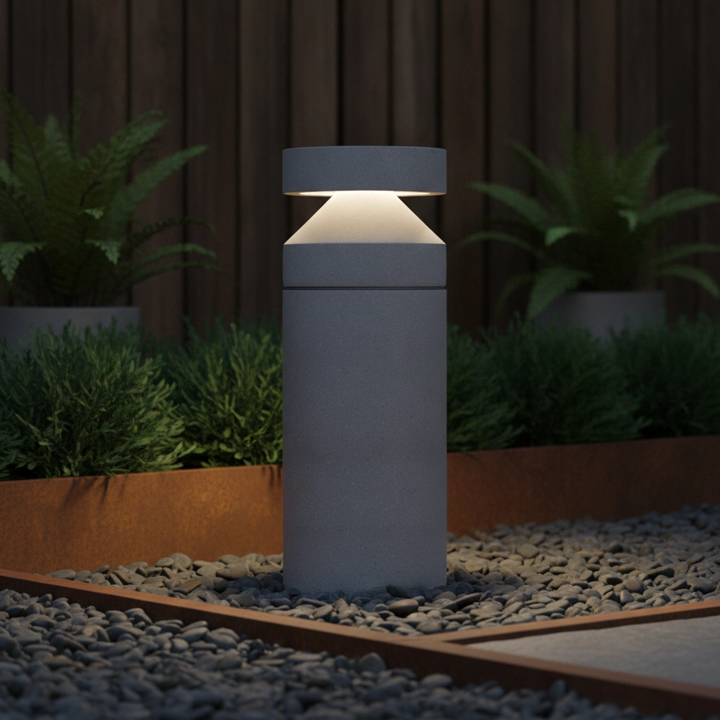 Sleek garden lamp Navy concrete grey 54.5cm