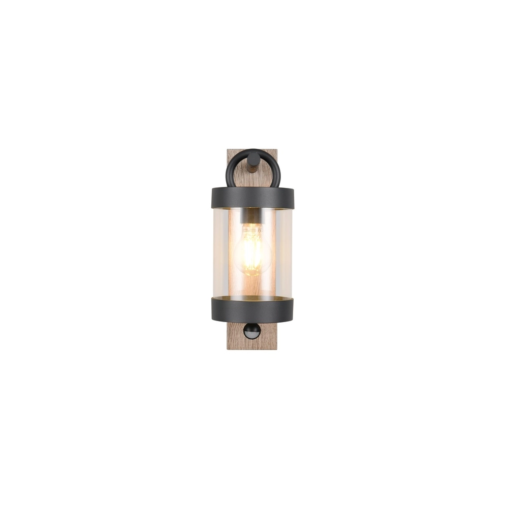 Wall lamp Sambesi Grey with wood and sensor Trio 4017807647600
