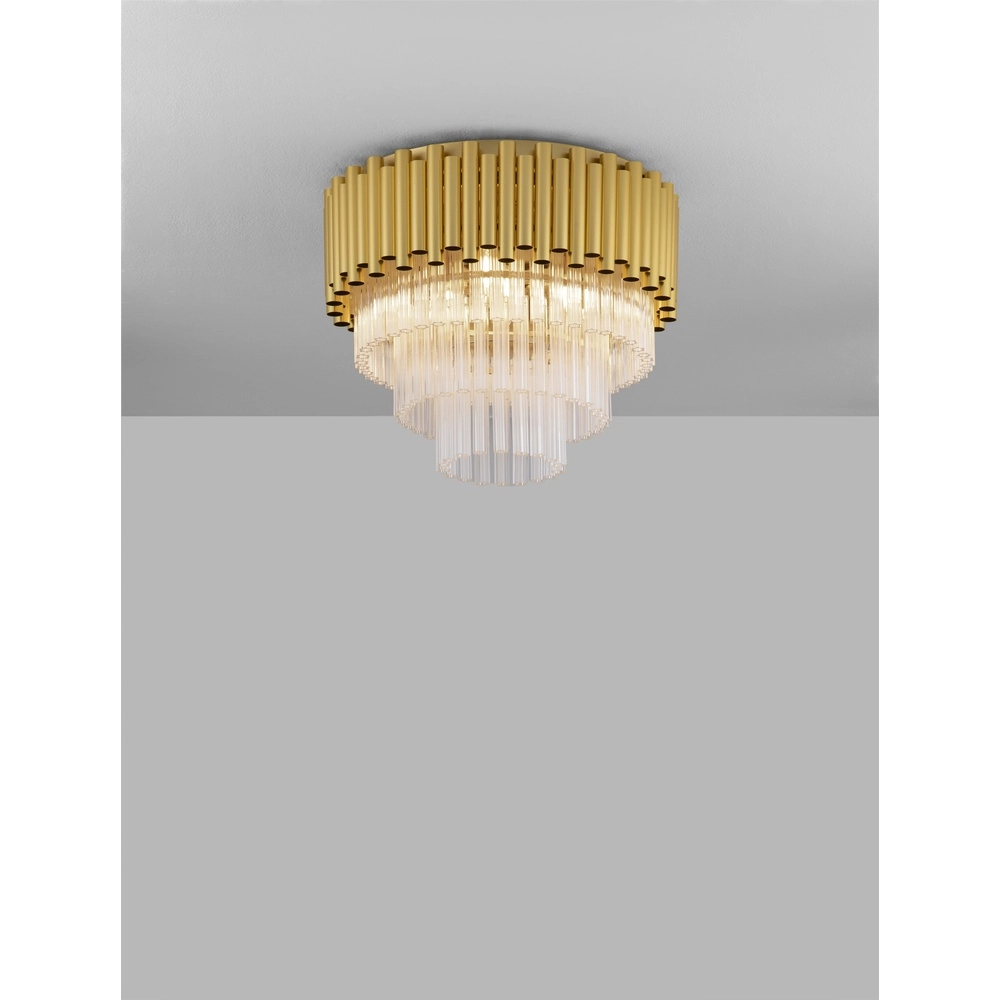 Ceiling lamp Magnolia gold with crystal Ø 40cm