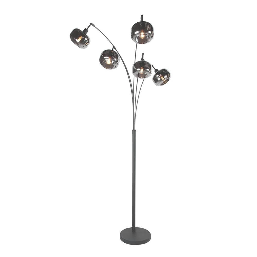 Black floor lamp Tenebris 5-light Steinhauer 8712746178166