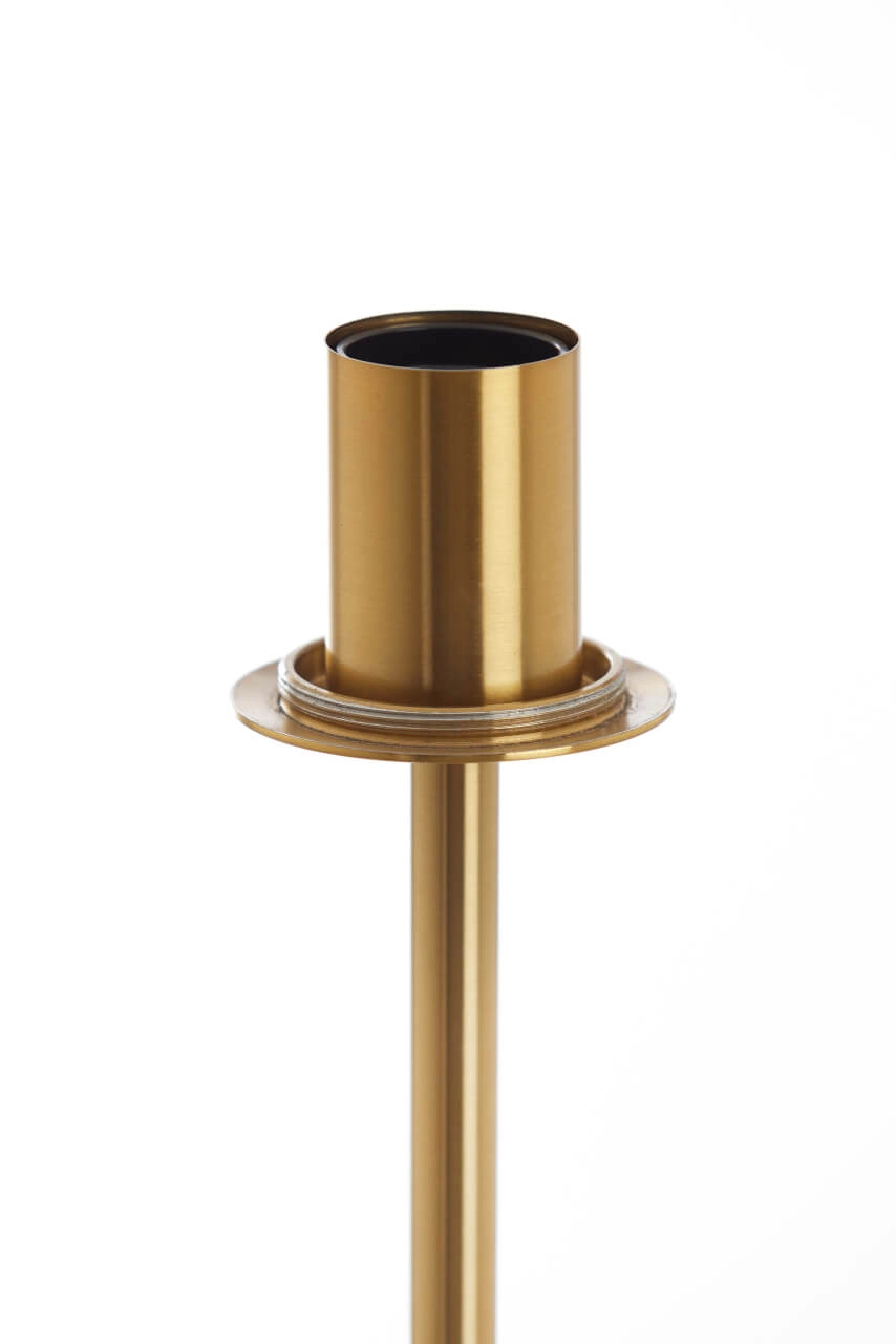 Golden floor lamp Medina with amber glass Light & Living 8717807696986