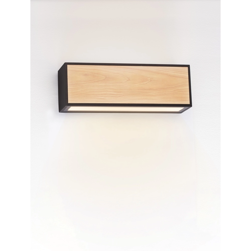 Wall lamp Astral anthracite with wood