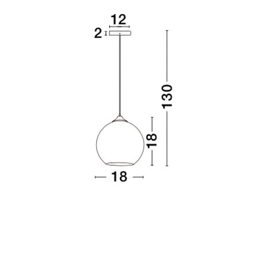 Pendant lamp Blaze Single copper glass Lyora 5212017412737