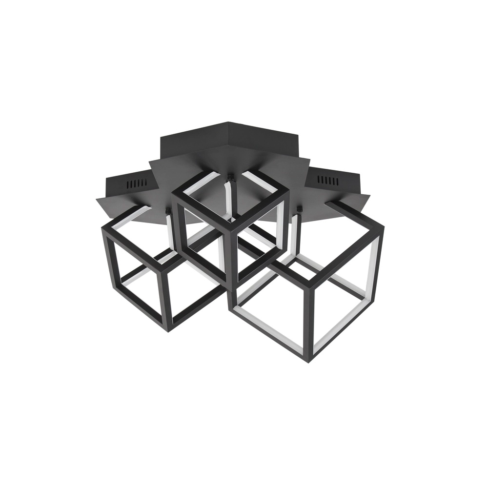 Square ceiling lamp Gabbia black Lyora 5212017423436