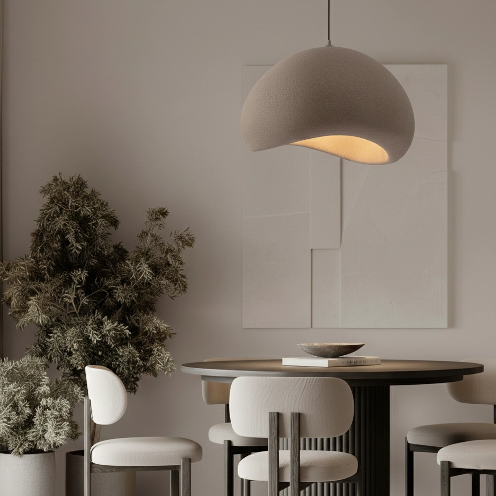Natural pendant lamp Aere brown 60cm