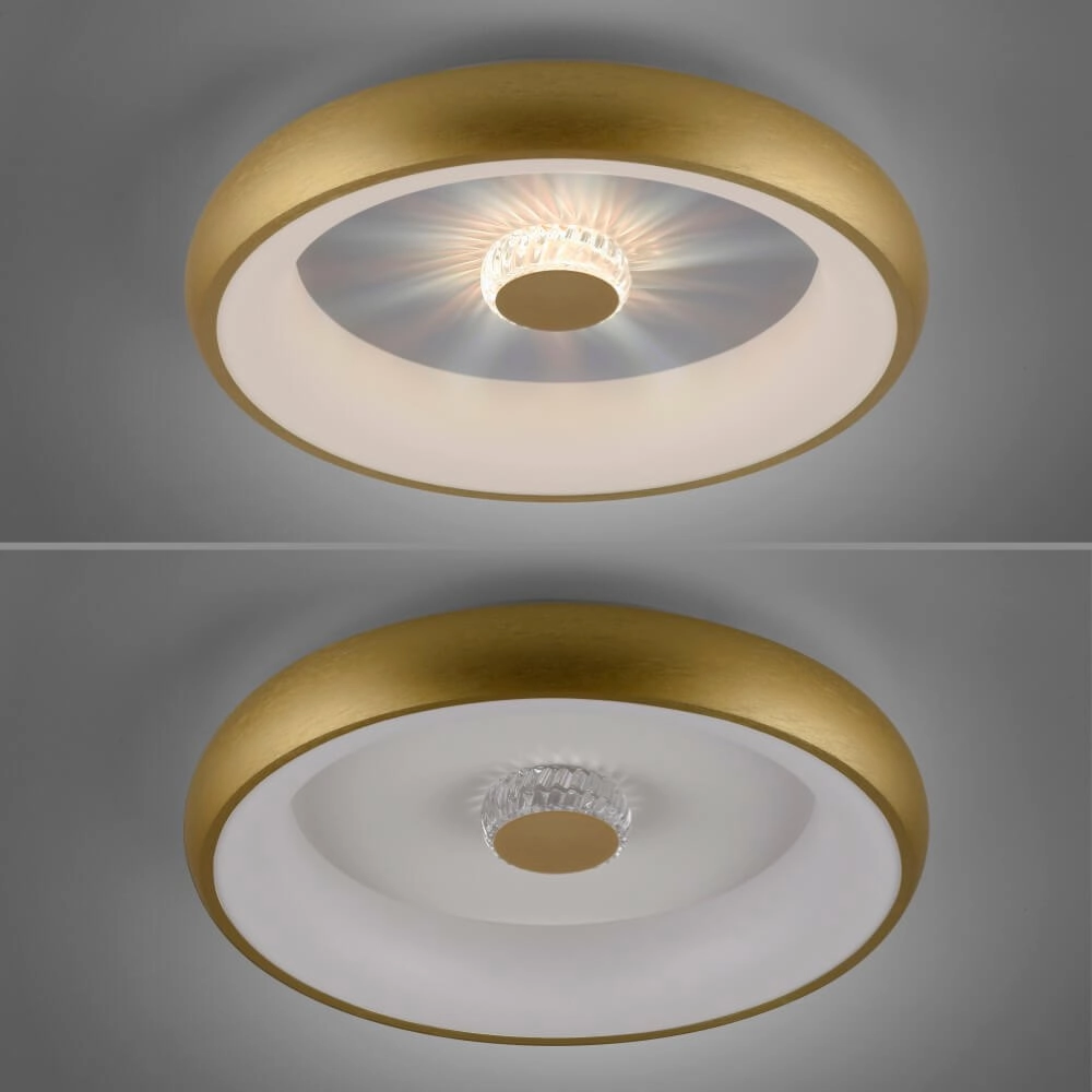 Round ceiling lamp Vertigo brass Ø 46.5cm Just Light 4043689994716