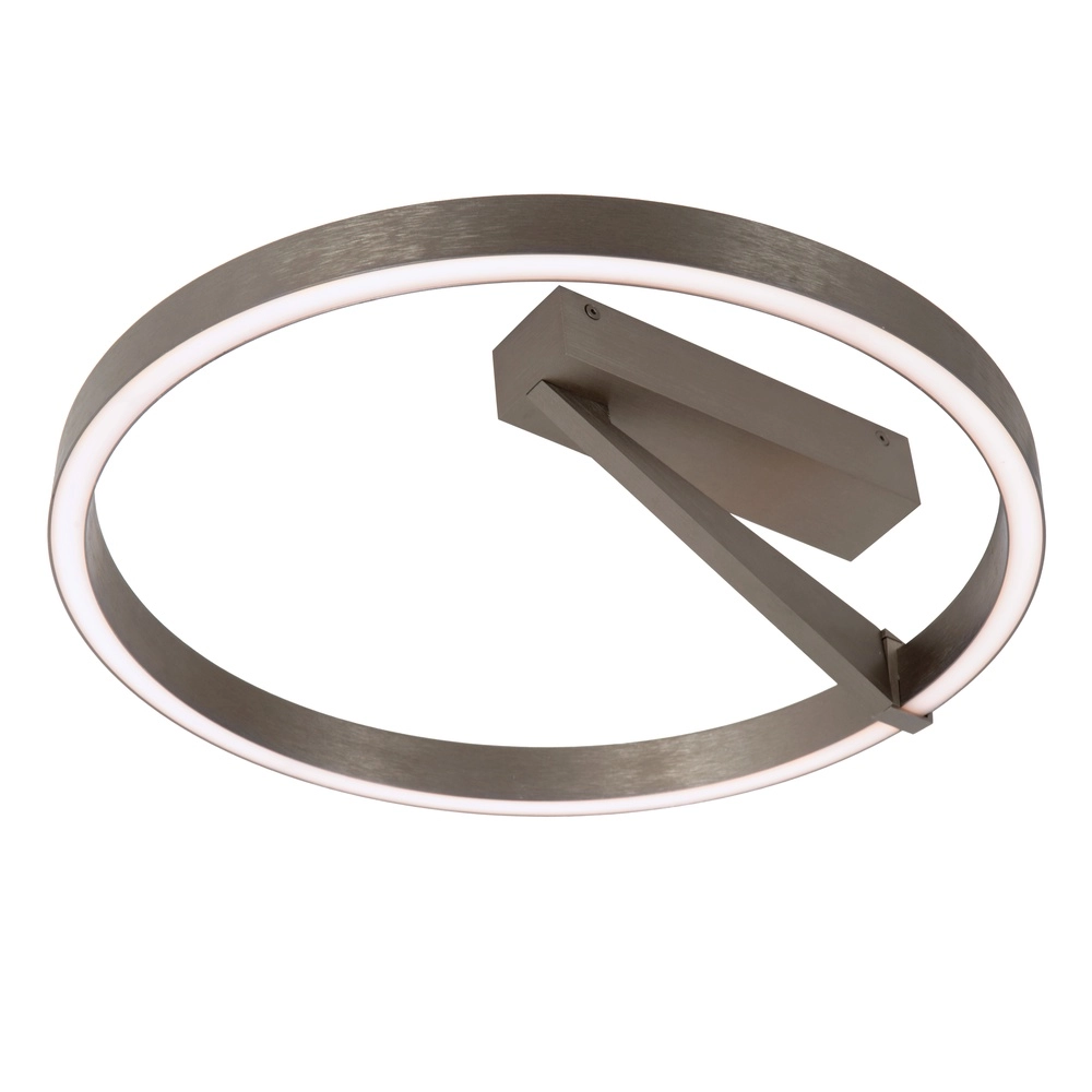 Design ceiling lamp Applause Ø 40cm - brushed steel - with remote control Premium by Lucide 5411212221780