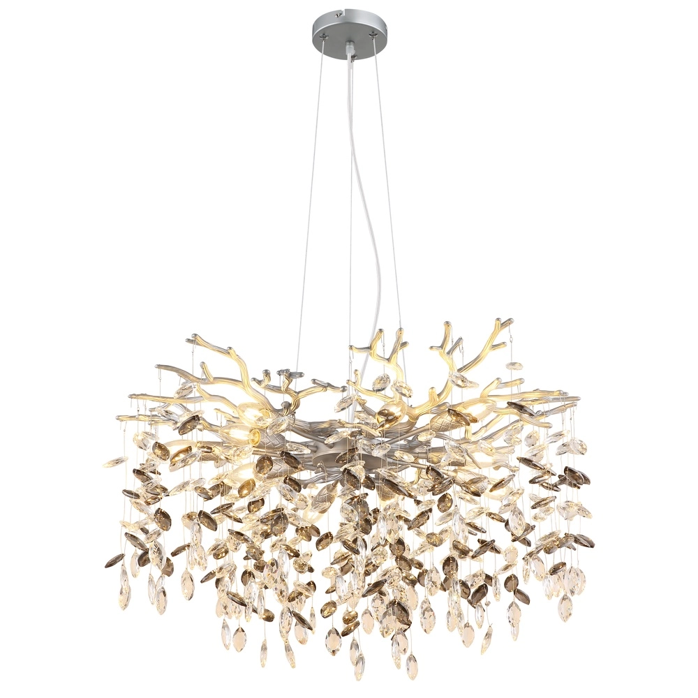 Pendant lamp Queena silver grey Ø 80cm