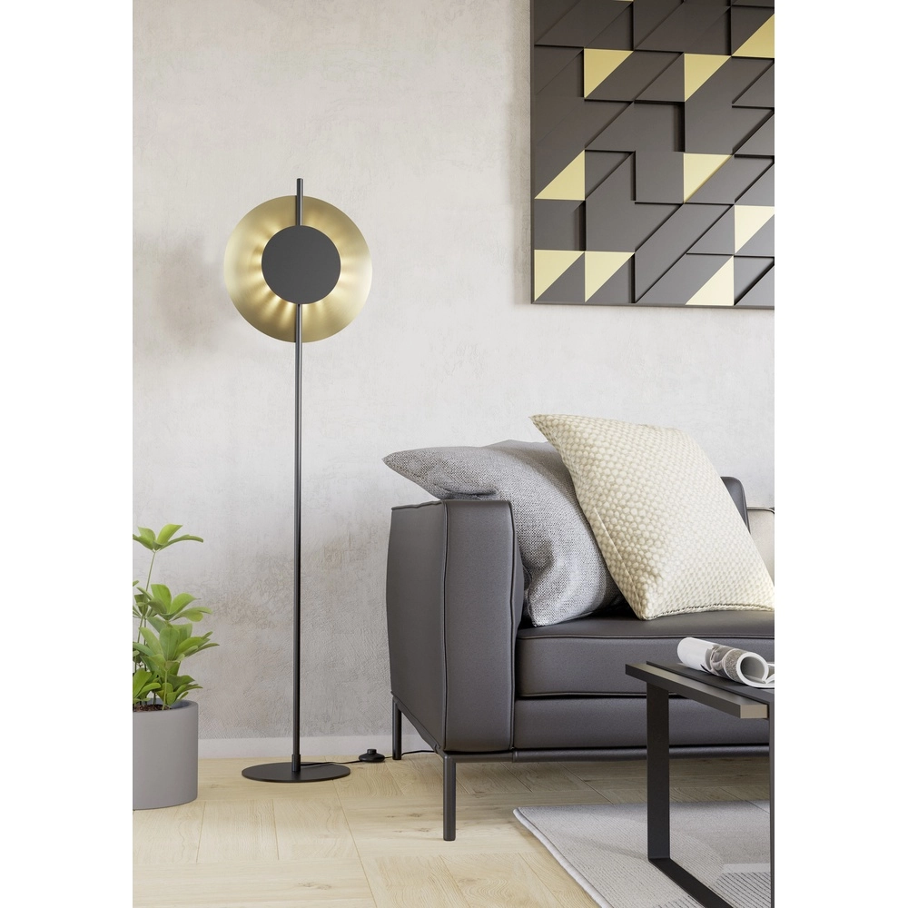 Led floor lamp Tocina black with gold Eglo 9008606292660