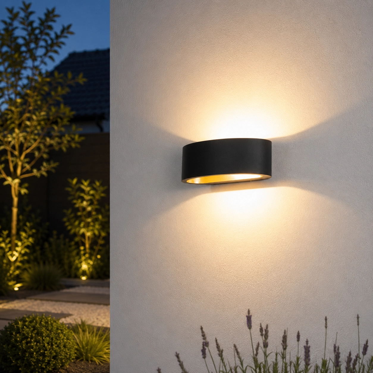 Design wall lamp Sharp black with gold