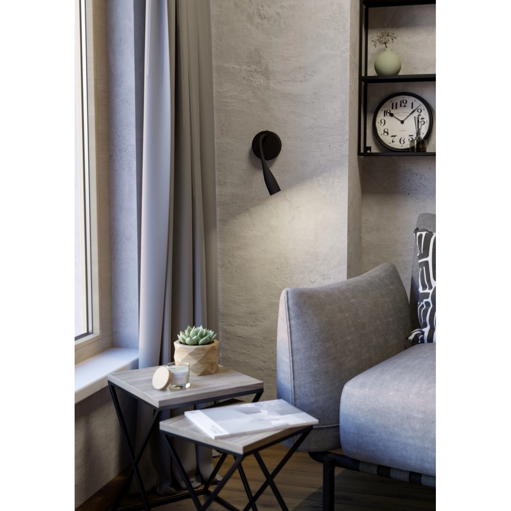 Bedside lamp Olivandino Flexible Black Eglo 9008606347766