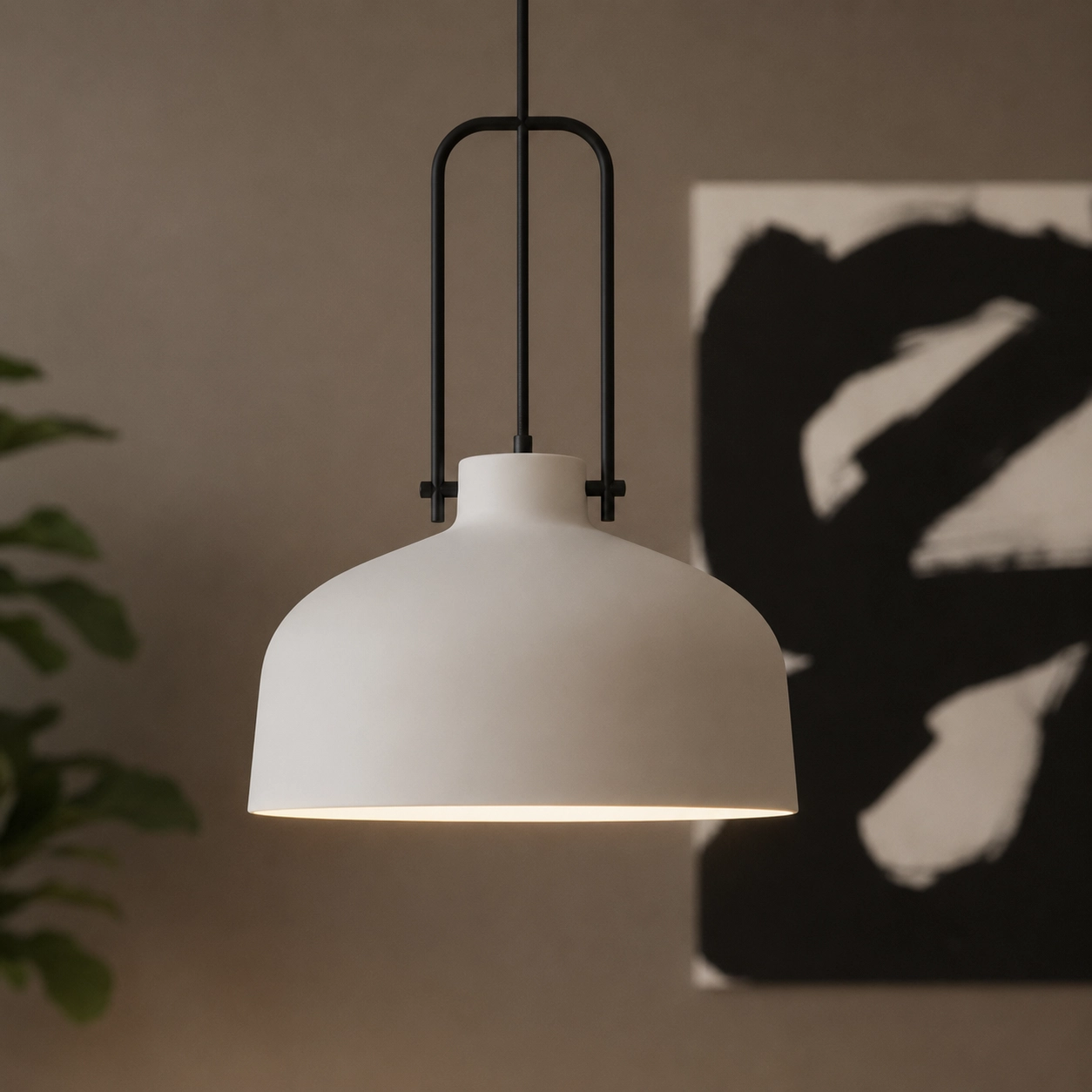 White pendant lamp Mendoza Ø 37.5 cm