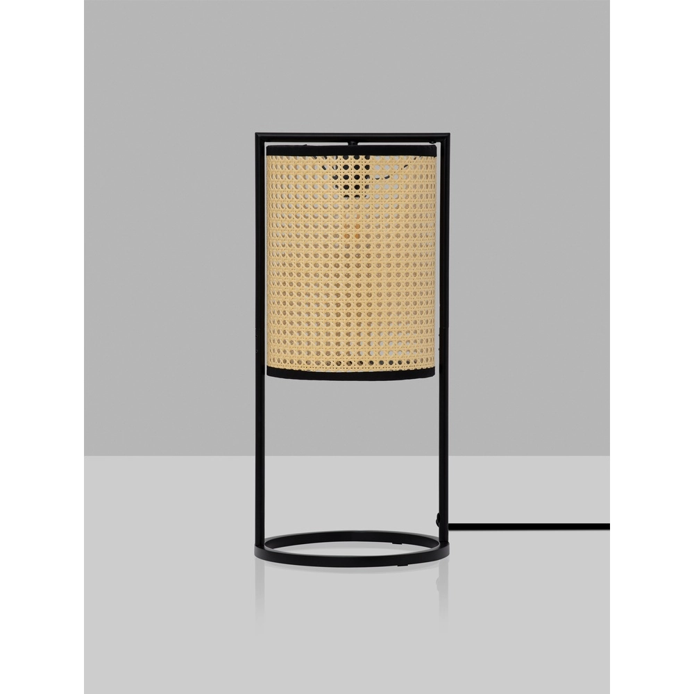 Table lamp Erto black and rattan Lyora 5212017455833