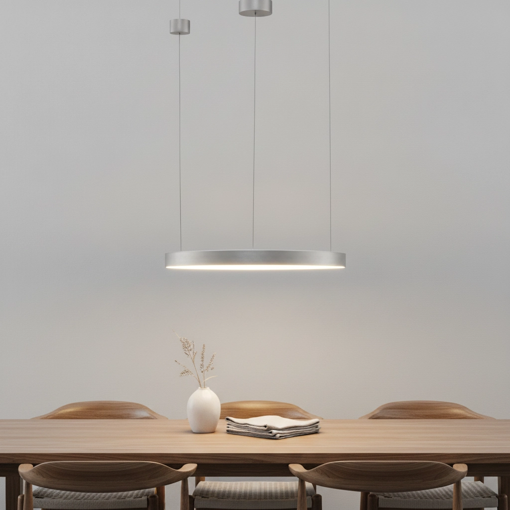 Design pendant lamp Elowen silver grey Ø 60cm