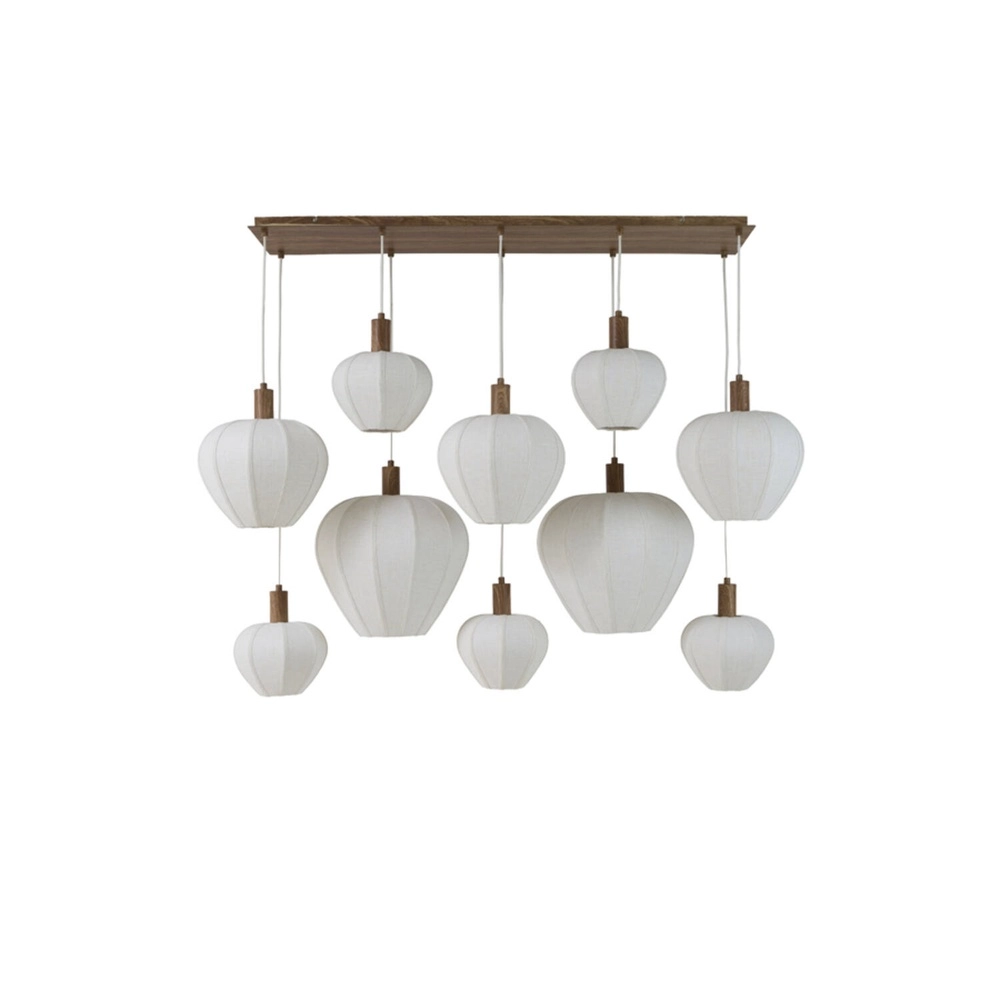 Japandi pendant lamp Huxi 10-light