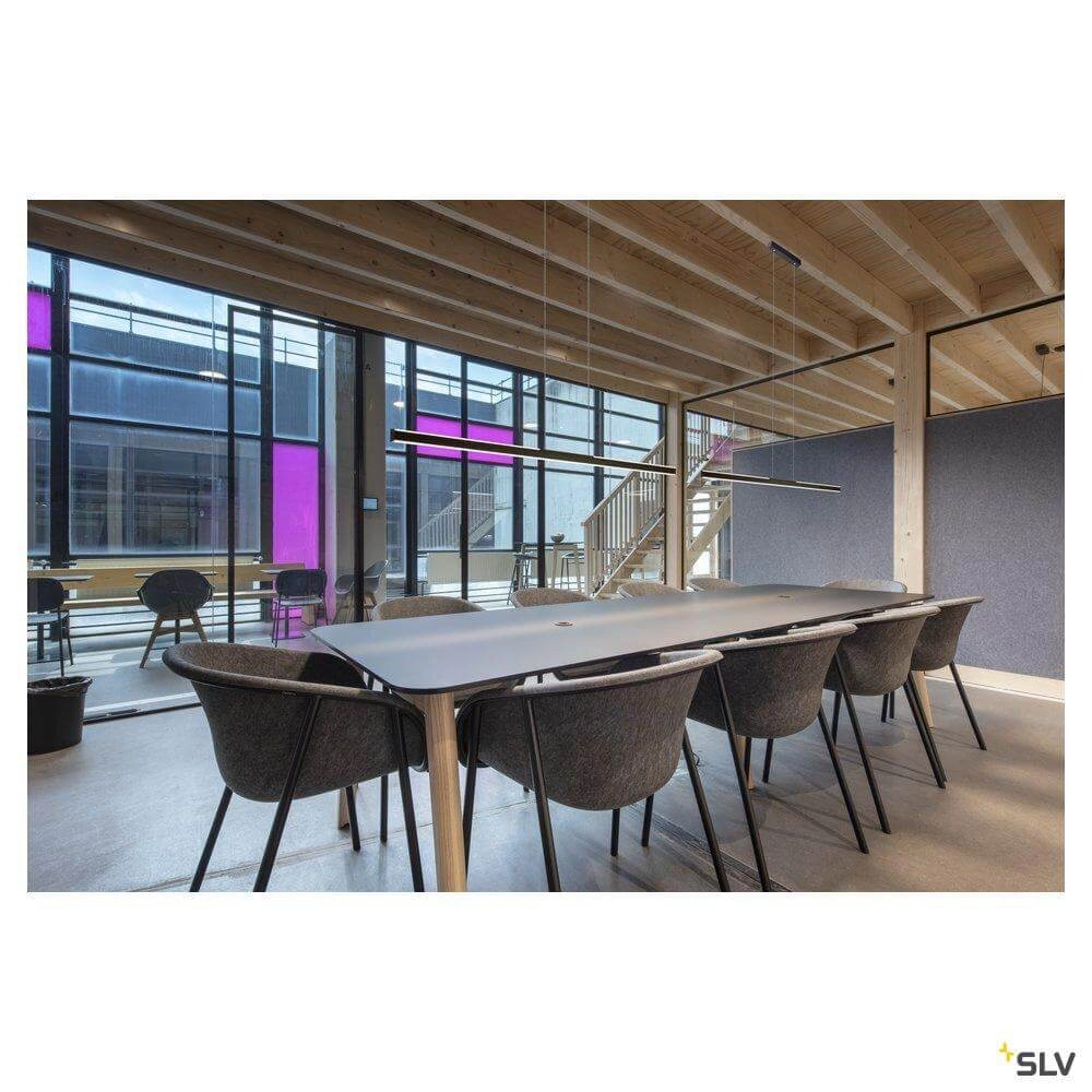 Black pendant lamp One Linear 2x15w - 140cm SLV 4024163262651