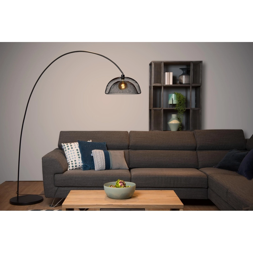 Mesh arc lamp Mesh Black Lucide 5411212302519