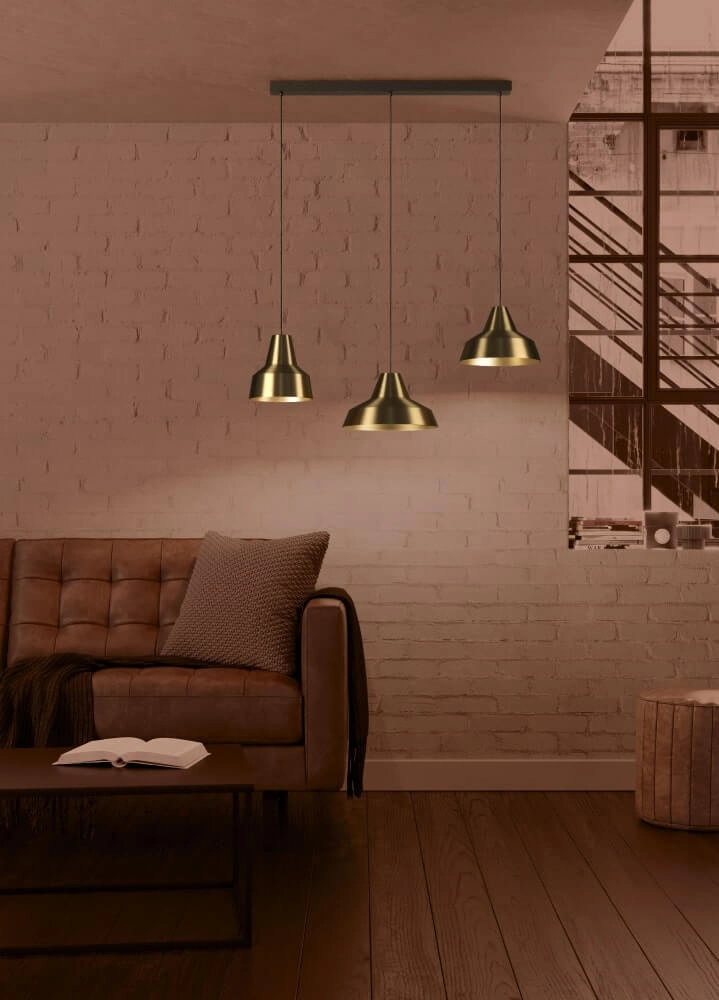 Gold hanging lamp Savarna with 3 hoods Stars of Light 9008606220878