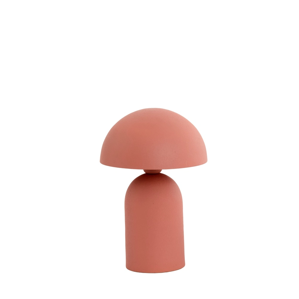 Mushroom table lamp Tolima coral pink - Ø 23cm