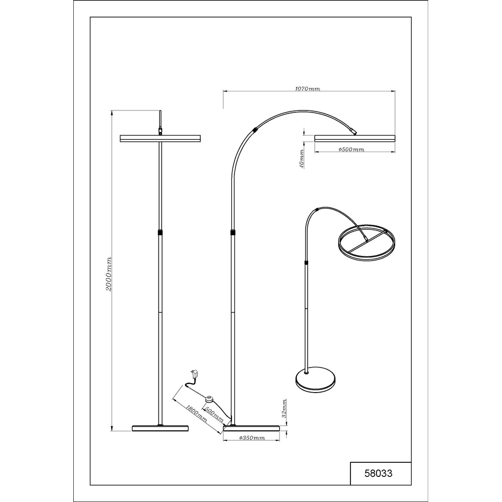 Design arc lamp Jerrold Black Globo 9007371566396