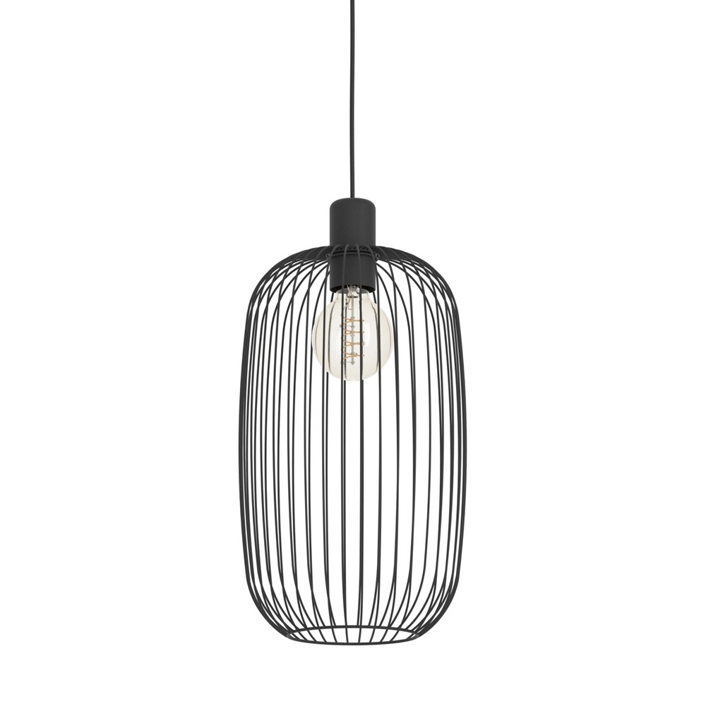 Wire pendant lamp Lodods black Ø 22cm