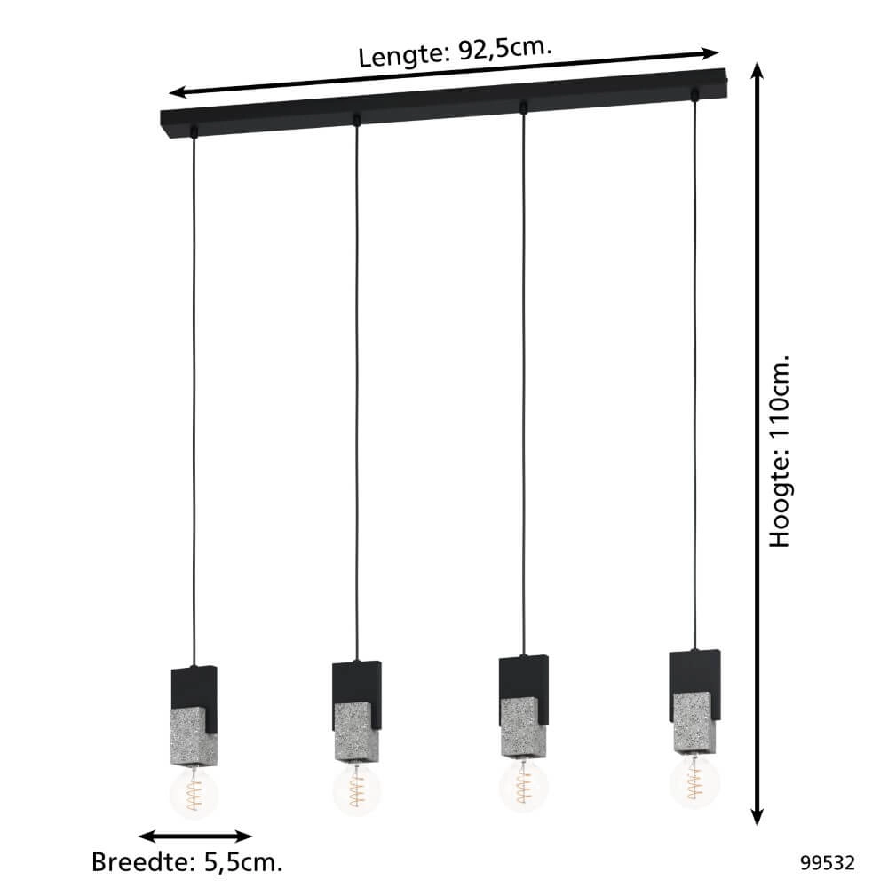 Design hanging lamp Lobatia Eglo 9002759995324