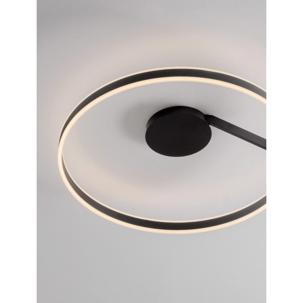 Ceiling lamp Bianco black Ø 80cm Lyora 5212017473851