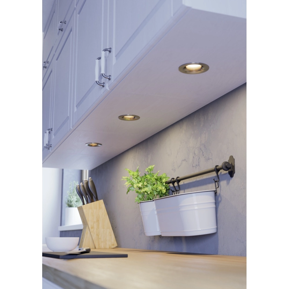 Set of 3 recessed spotlights Saliceto nickel Ø 8.8cm - 4.8W Eglo 9008606358809