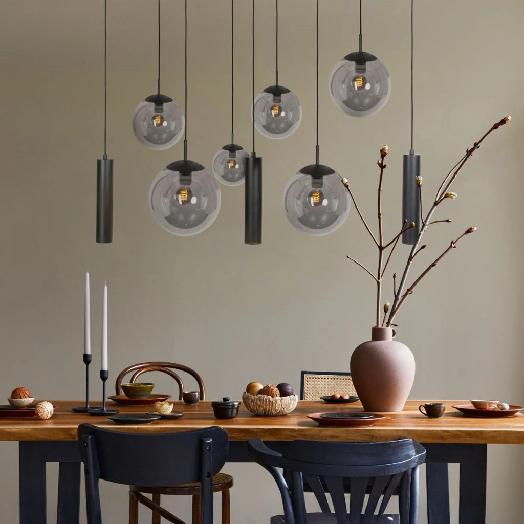 Design pendant lamp Bollique 9-light black Steinhauer 8712746187670