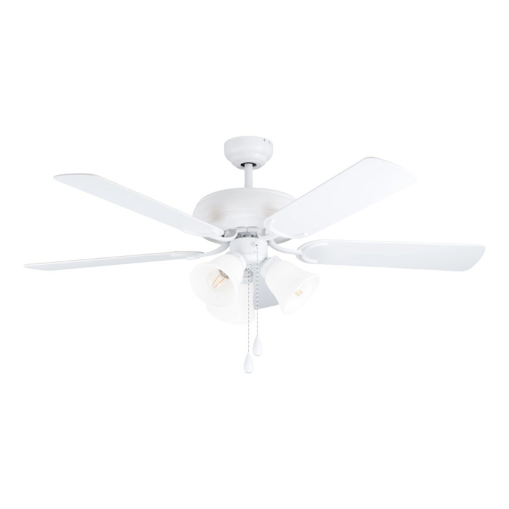 Ceiling fan lamp Las Palmas E27 132cm white