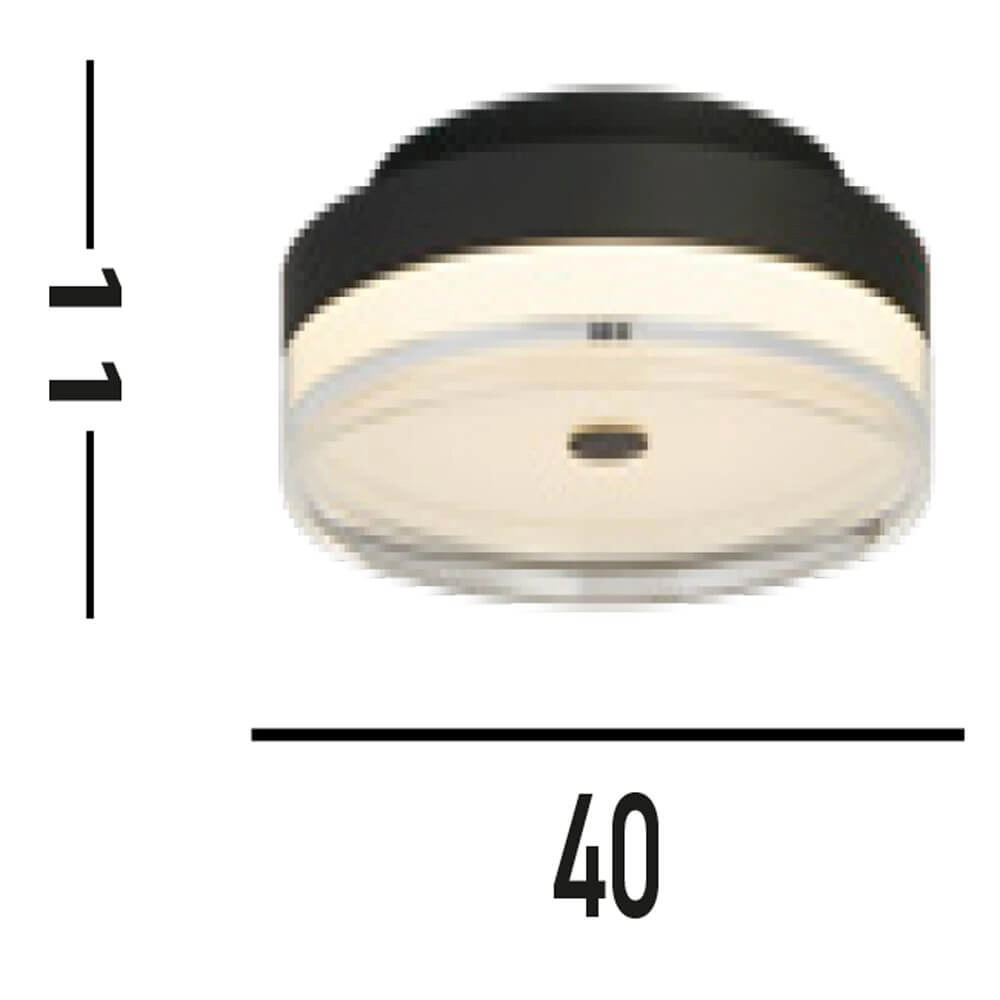 Ceiling lamp Cyprus Ø 40cm black Searchlight 5053423273716