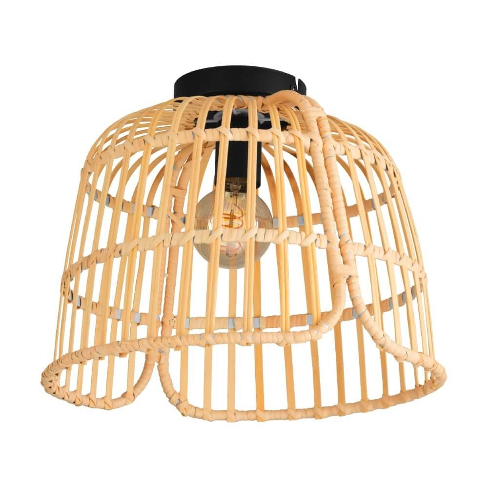 Rattan ceiling lamp Glyneath Ø 37.5cm