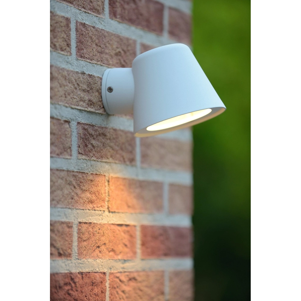 Wall spotlight Dingo-Led IP44 white Lucide 5411212143822