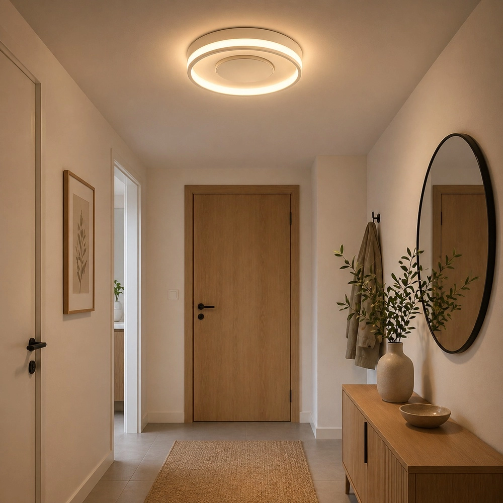 Beige ceiling lamp Revola design Ø 40cm