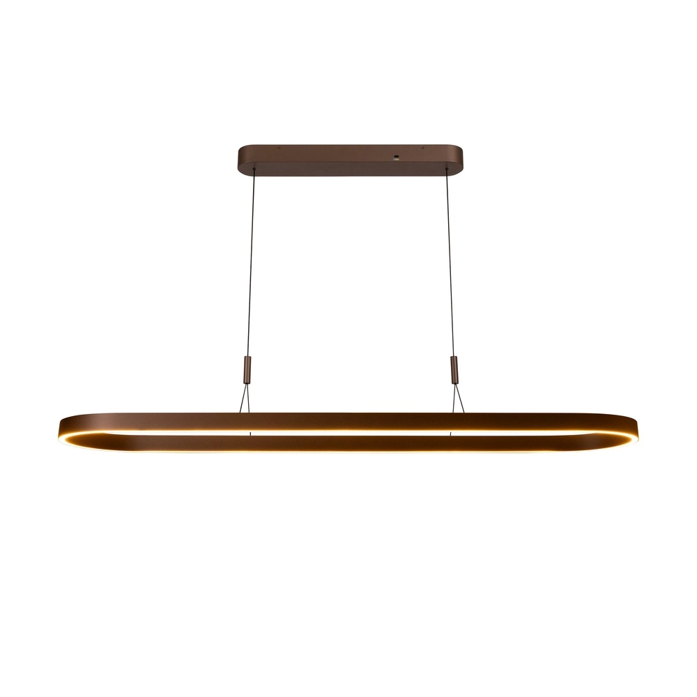 Oval pendant lamp Liane Rusty brown