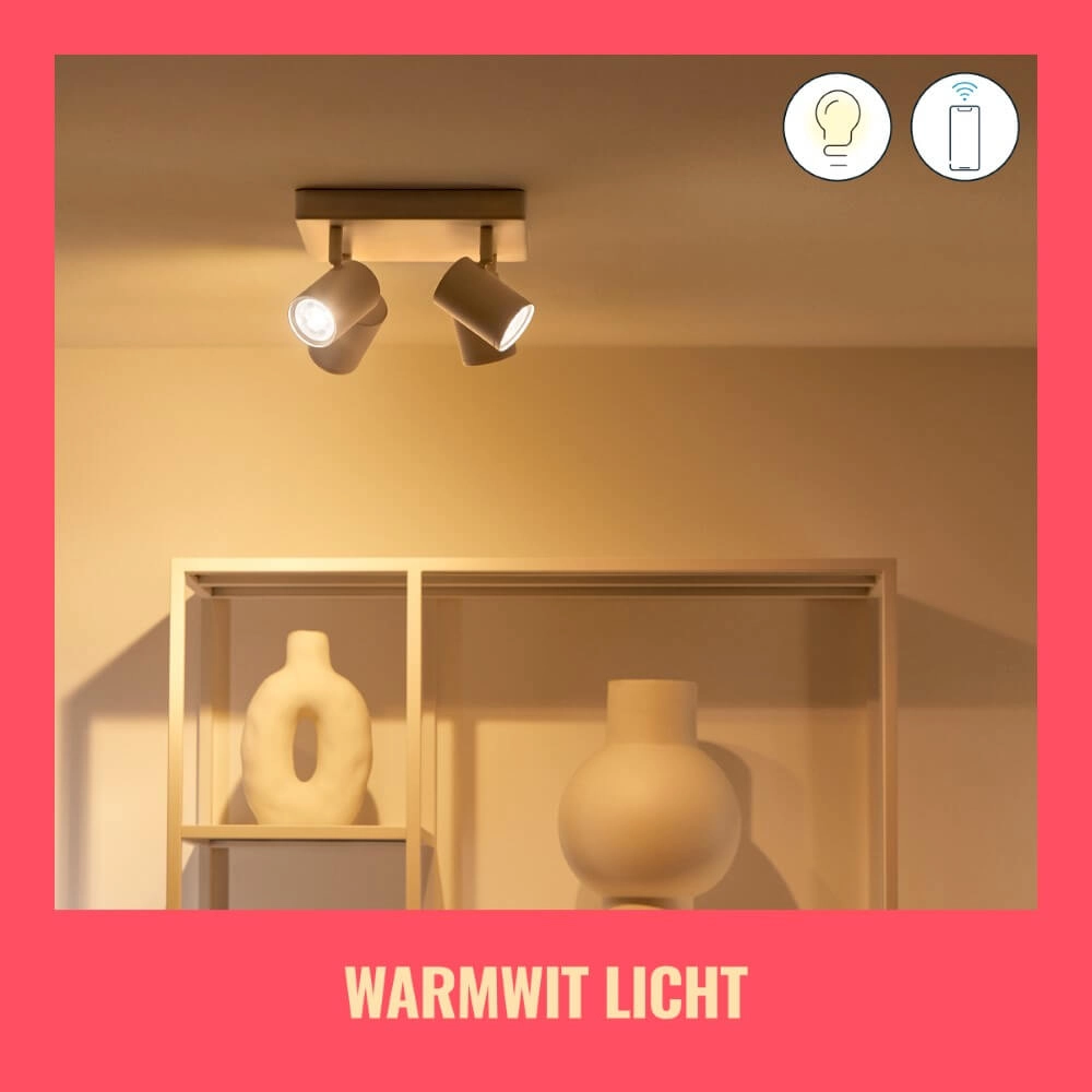 4-light surface-mounted spotlight Imageo smart - white WiZ 8719514554559