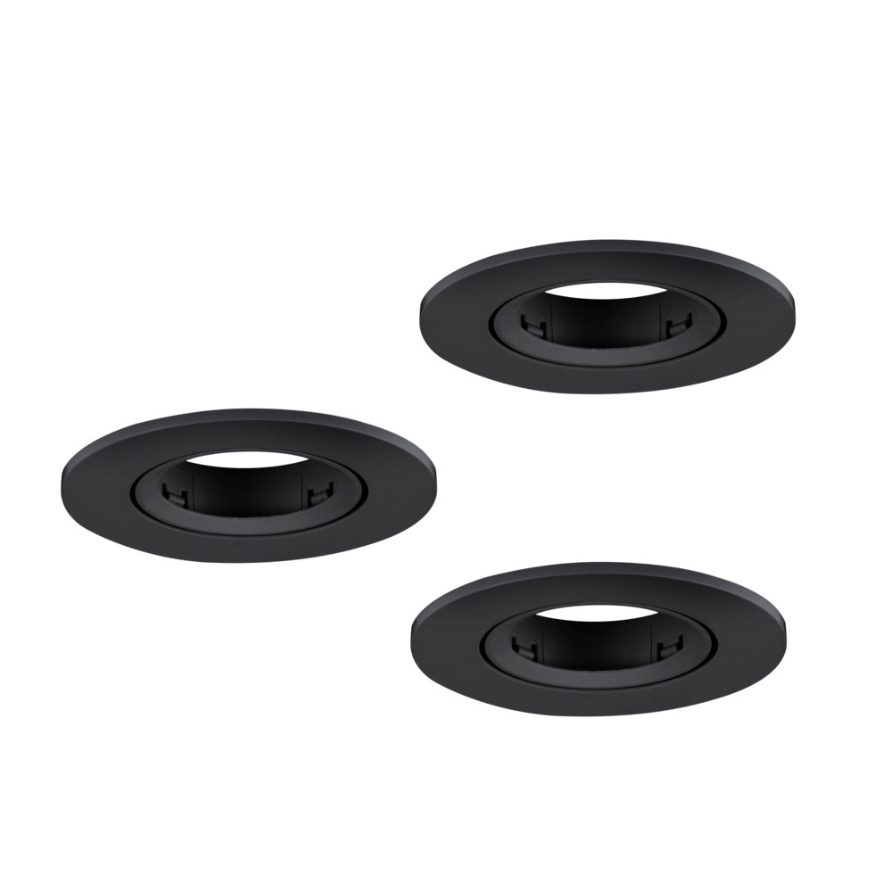 Set of 3 recessed spotlights Barranco black Ø 9cm Eglo 9008606359103