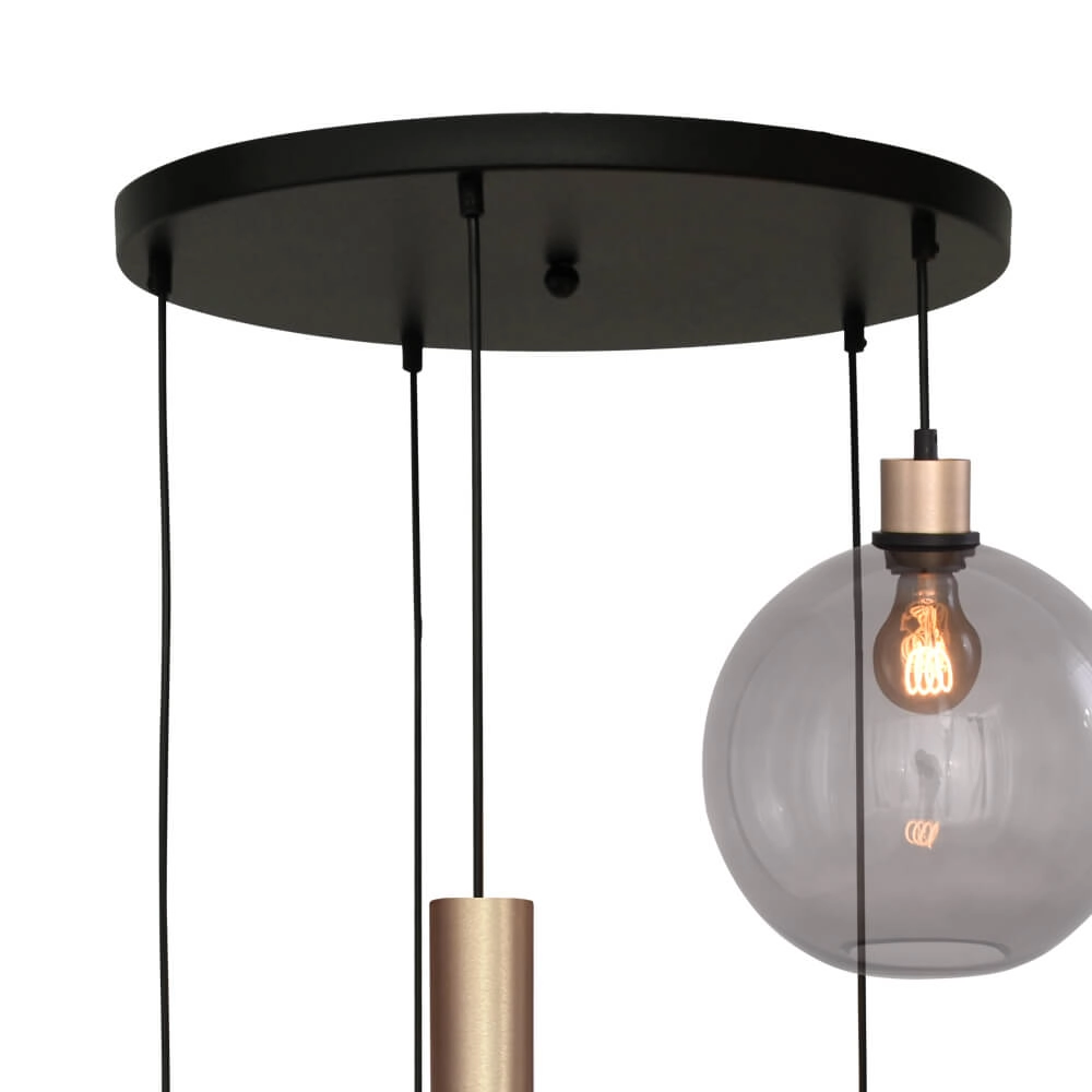 Vide hanging lamp Lazise 3x Ø 25cm and 2x GU10 gold Masterlight 8718121303093