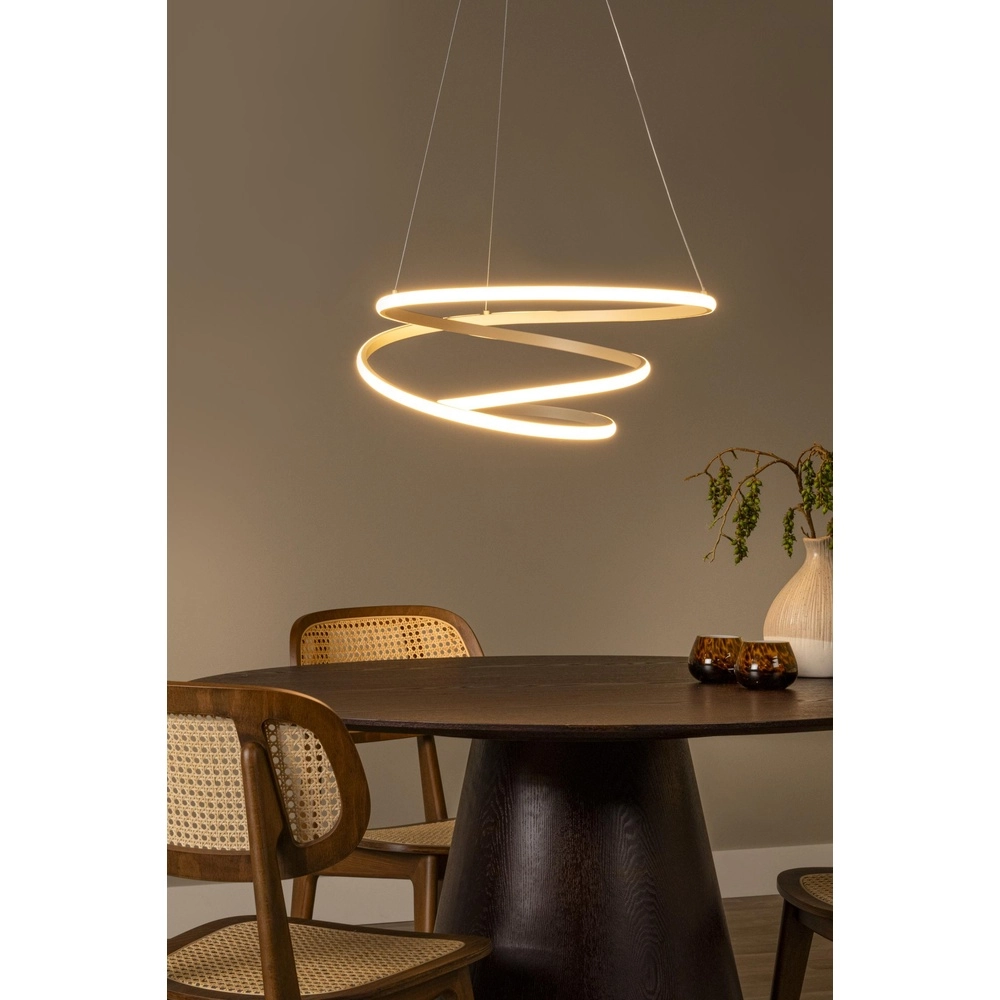 Modern pendant lamp Espiral sand brown 40W Lucide 5411212782991