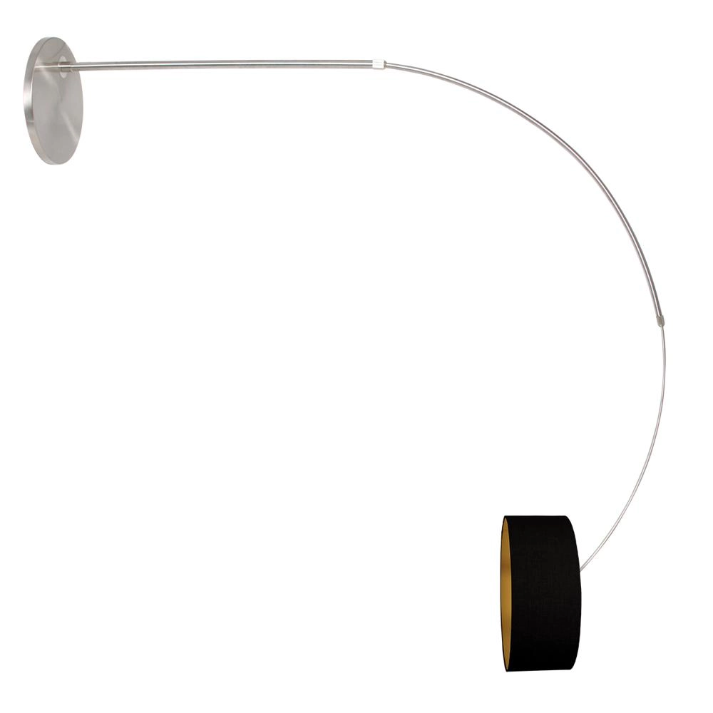 Arc lamp Sparkled Light metal with black shade